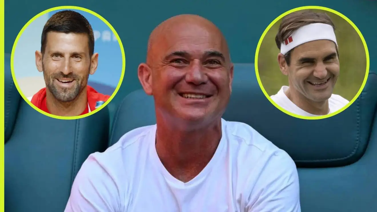 Andre Agassi, Novak Djokovic, Roger Federer