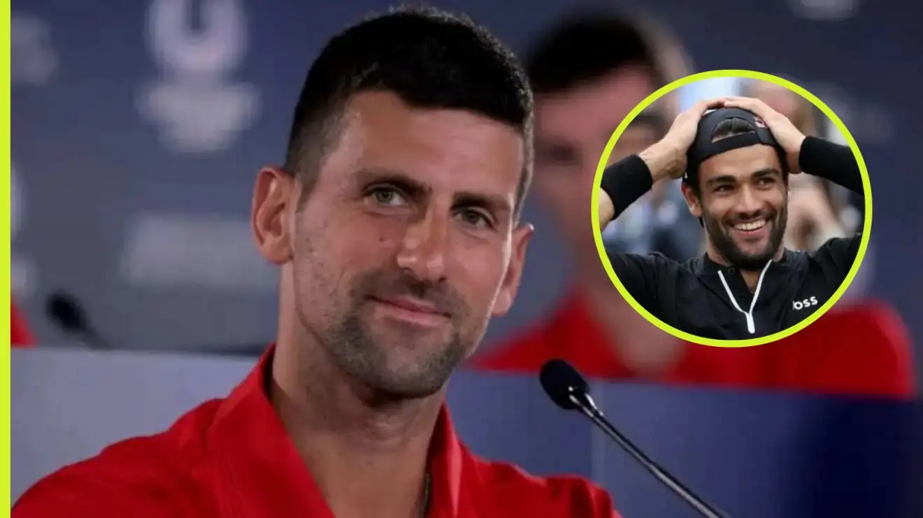 Novak Djokovic at a Paris 2024 press conference