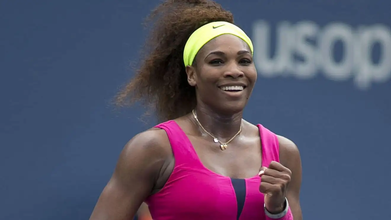 Serena Williams celebrates at the 2012 US Open