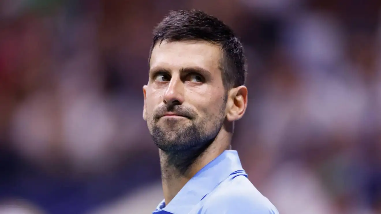 Novak Djokovic reacts US Open