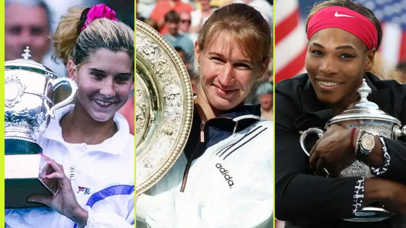 Monica Seles, Steffi Graf and Serena Williams