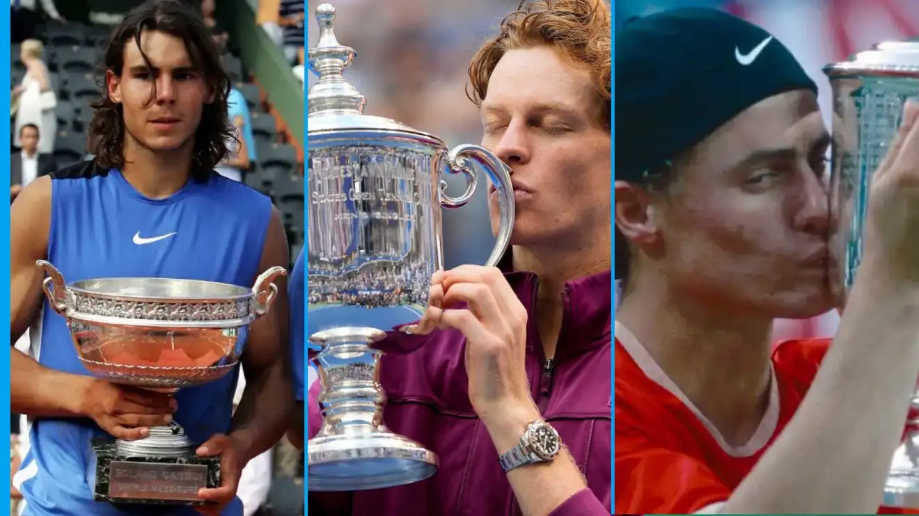 Rafael Nadal, Jannik Sinner and Lleyton Hewitt