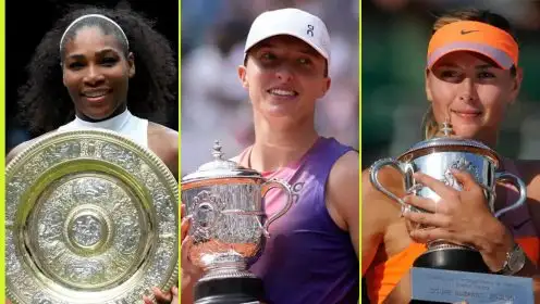 Serena Williams, Iga Swiatek and Maria Sharapova