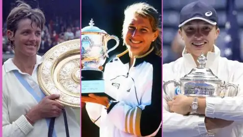 Margaret Court, Steffi Graf and Iga Swiatek