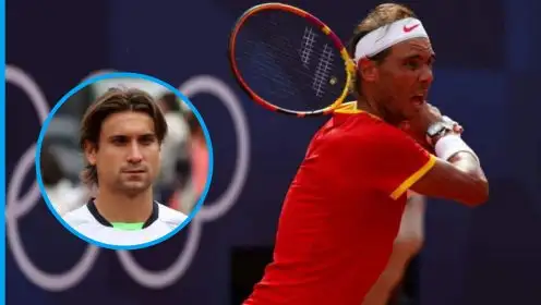 Rafael Nadal pictured representing Spain at the 2024 Olympic Games