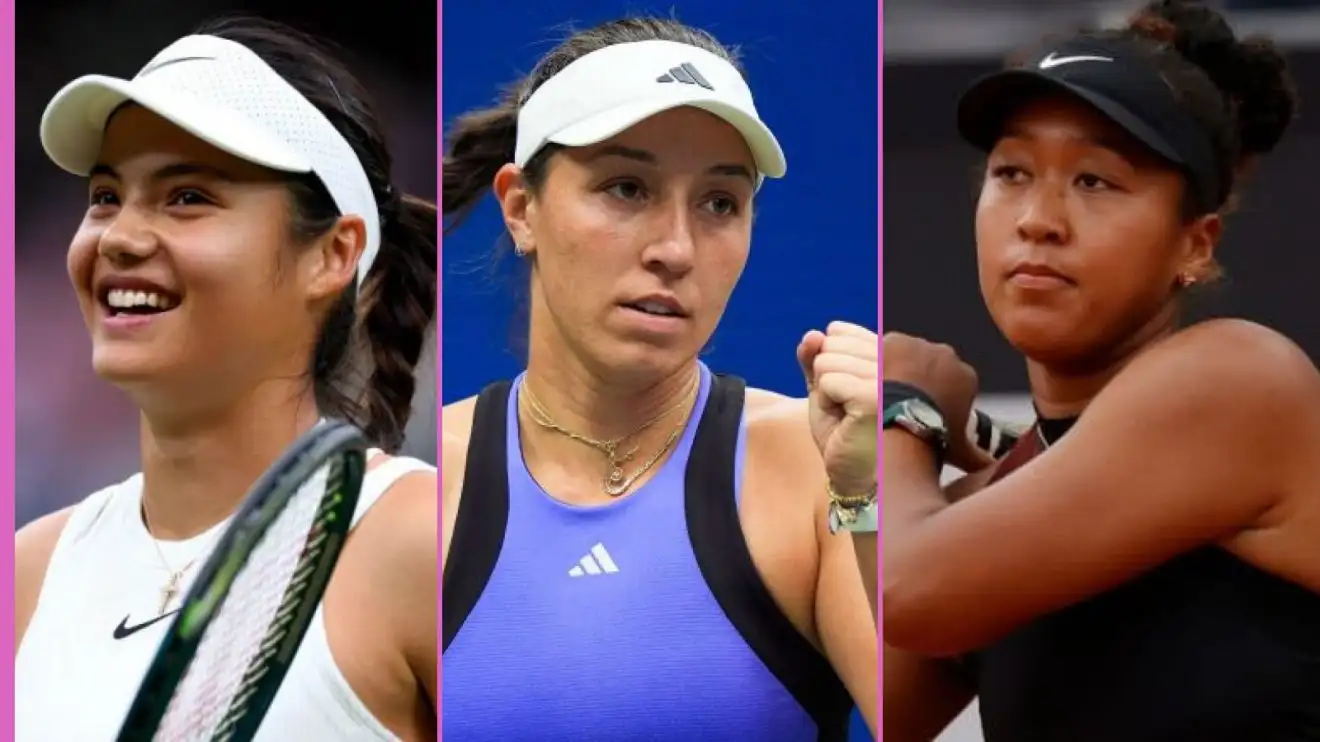 Pictured: Emma Raducanu, Jessica Pegula, and Naomi Osaka