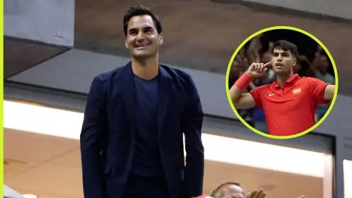 Roger Federer and Carlos Alcaraz