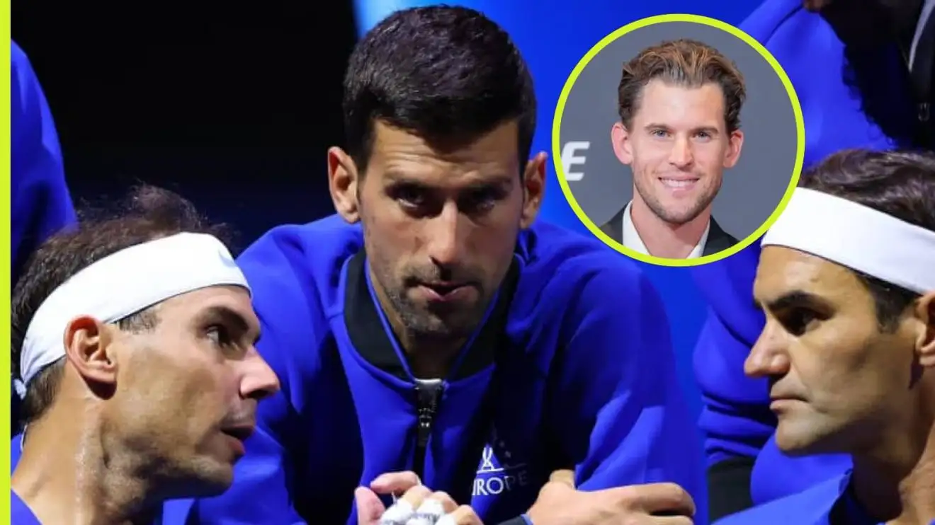 Dominic Thiem, Novak Djokovic, Rafael Nadal, Roger Federer