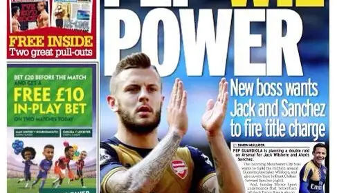 Guardiola to target Wilshere and Sanchez – report