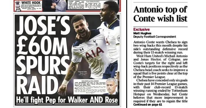 Gossip: Manchester clubs battle for £60m Spurs duo