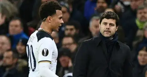 Poch jokes that Alli could be a keeper or centre-half
