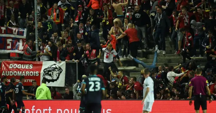 Ligue Un game abandoned after stadium barrier collapses