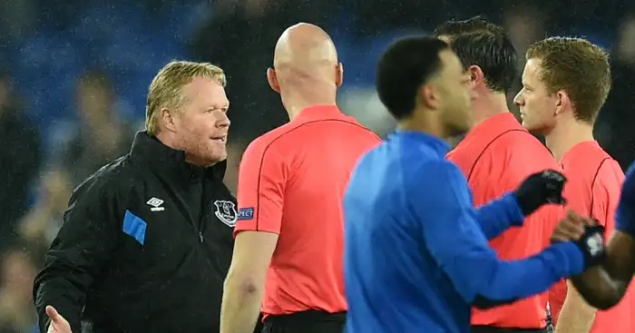 Koeman blasts Europa League referee after Everton jibe