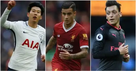 The top three Premier League scorers for each nation