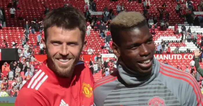 New United coach Carrick laughs off Pogba exit talk