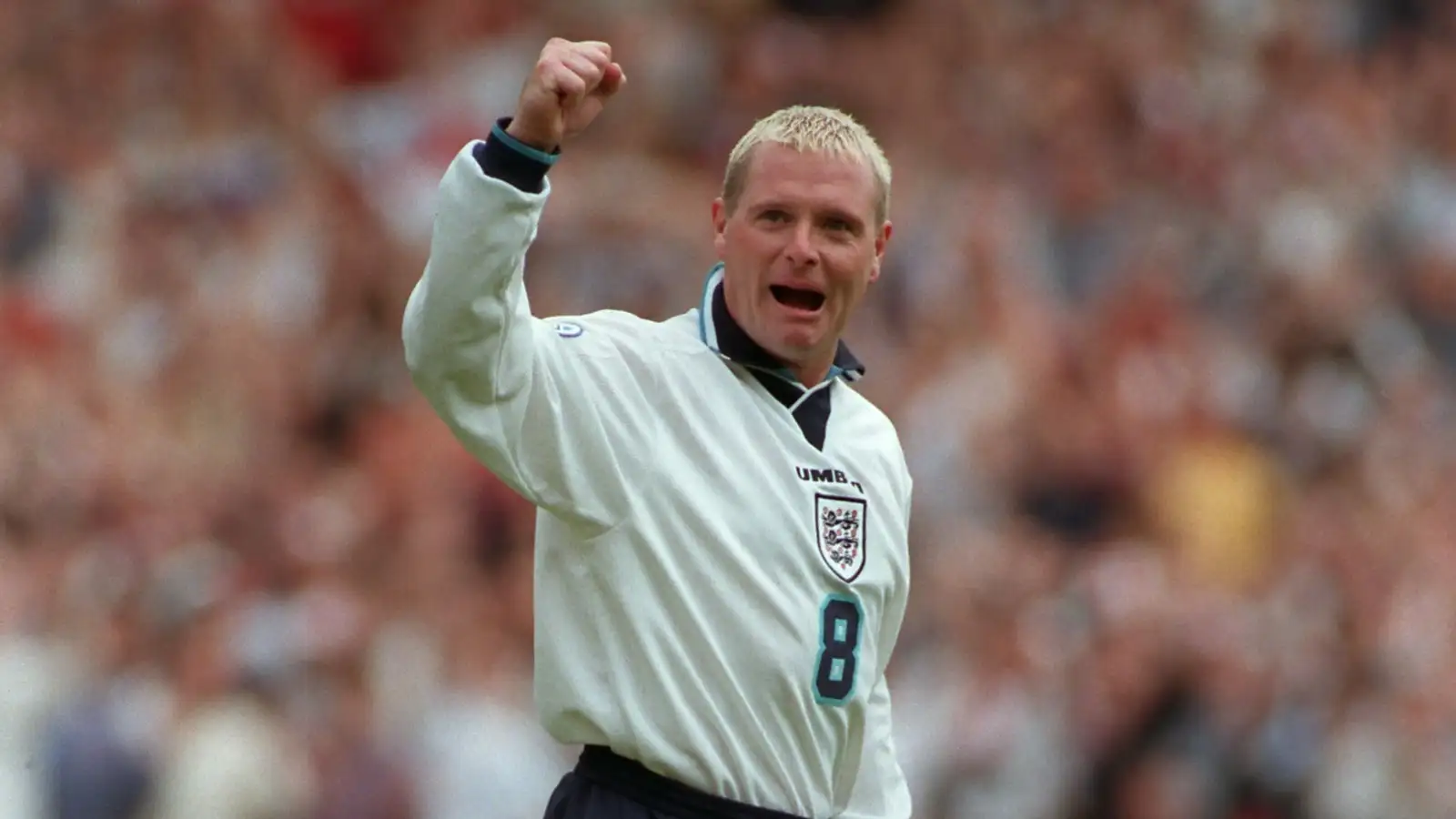 England legend Paul Gascoigne taken to intensive care after being found semi-conscious 1 Paul Gascoigne for England in 1996