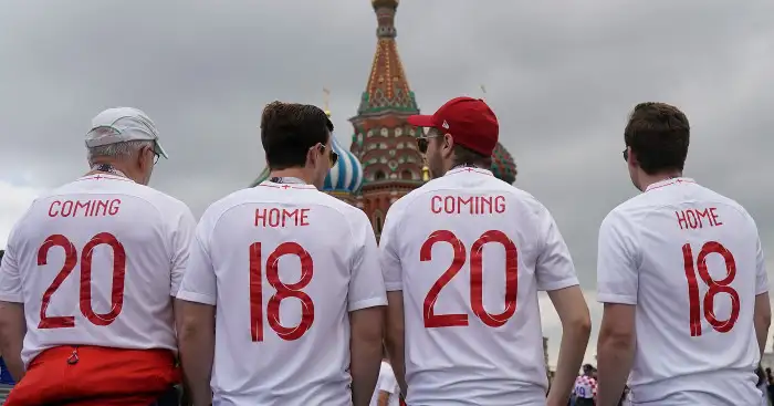 England fans Moscow Coming Home