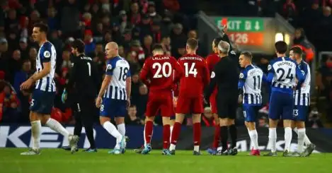 Liverpool 2-1 Brighton: Reds hang on after Alisson red