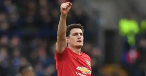 Maguire reacts to getting his first Man Utd goal