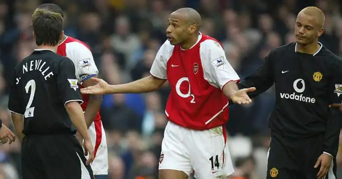 Thierry Henry Gary Neville Man Utd Arsenal