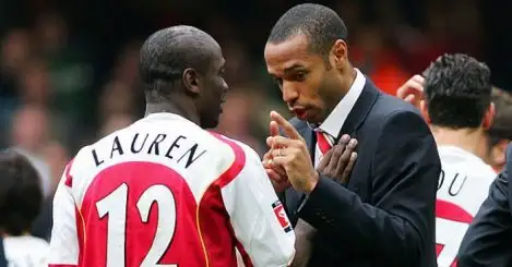 Lauren describes angry dressing room bust-up with Arsenal legend