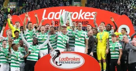 Celtic crowned champions of Scotland as Hearts are relegated