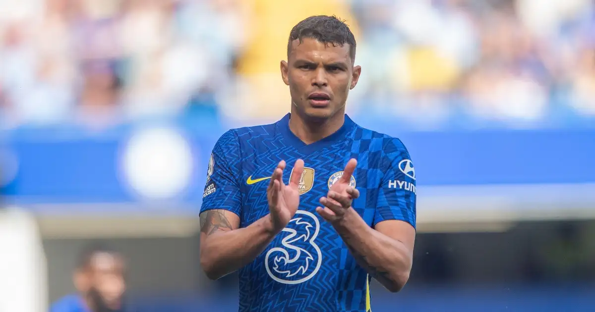 Thiago Silva in action for Chelsea.
