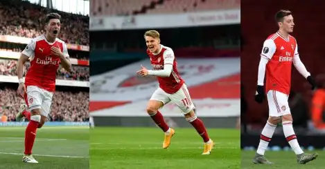 How does Odegaard compare with the two Ozils at Arsenal?