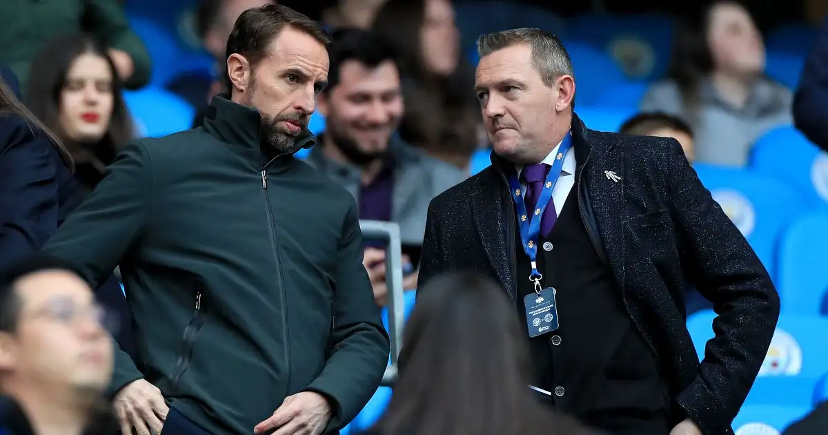 England manager Gareth Southgate (left) and England U21 manager Aidy Boothroyd