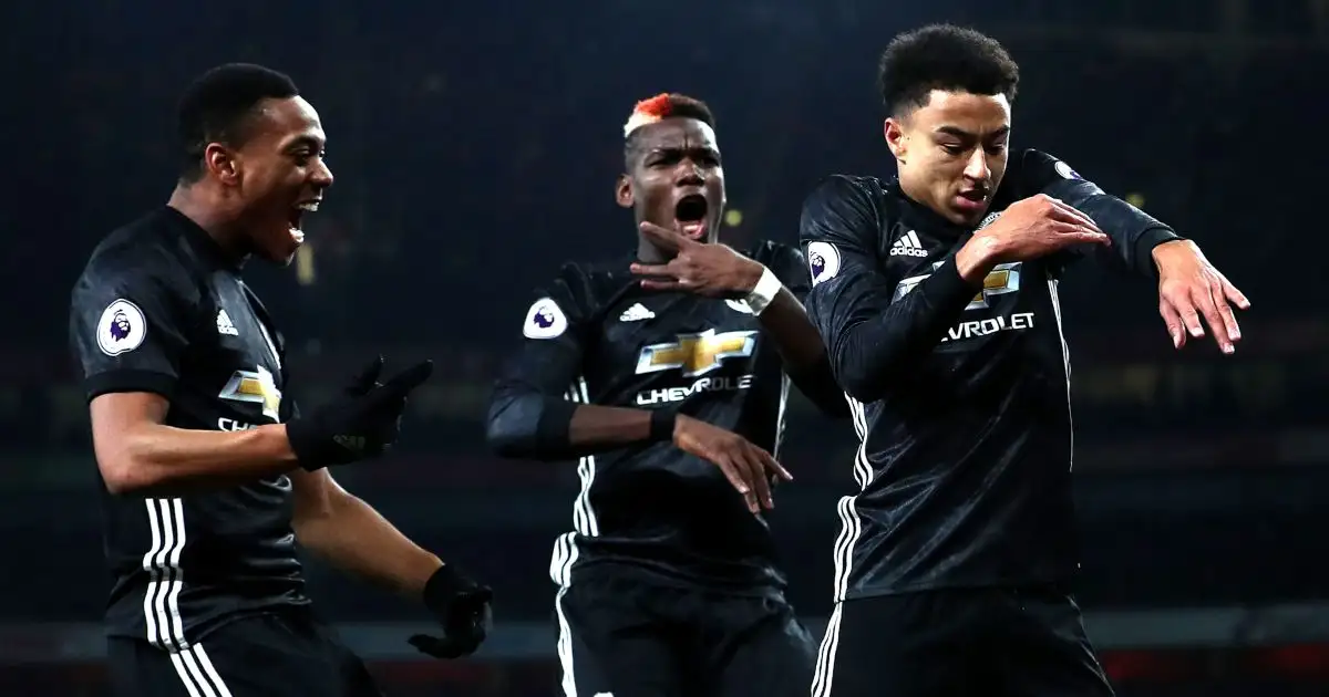 Anthony Martial, Paul Pogba and Jesse Lingard