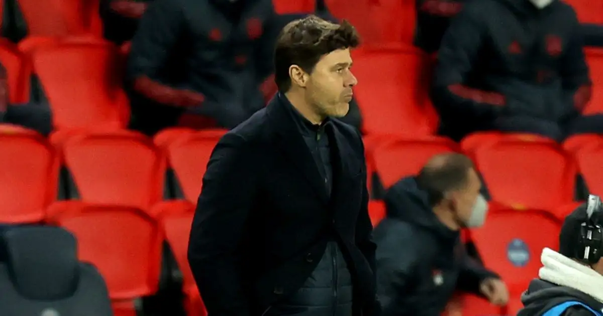 Mauricio Pochettino watches from the sidelines