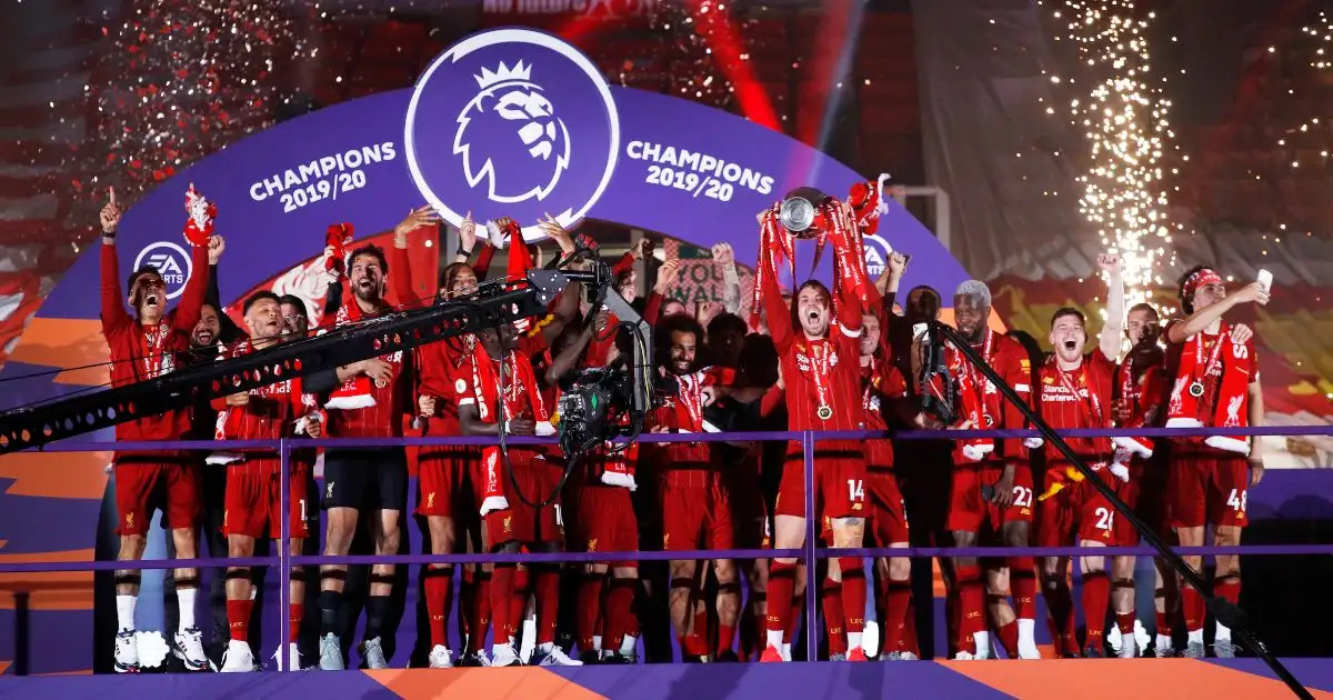 Liverpool players celebrate