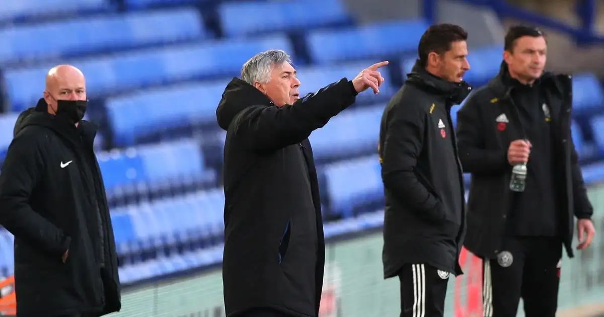 Carlo Ancelotti Everton Sheffield United