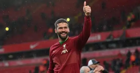 Liverpool to reward Alisson for *that* goal with new deal