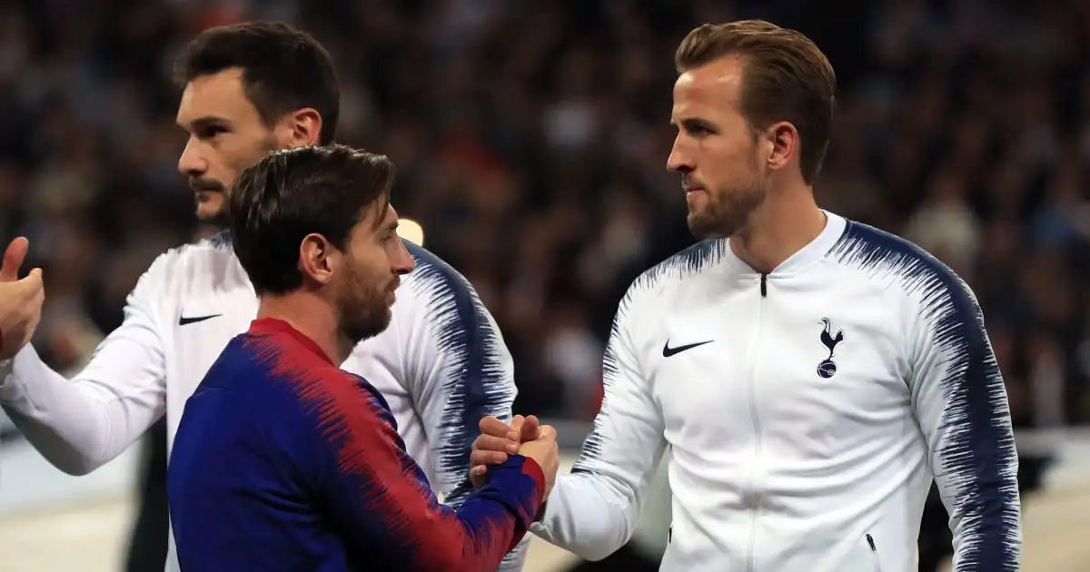 Harry Kane and Lionel Messi Tottenham v Barcelona October 2018