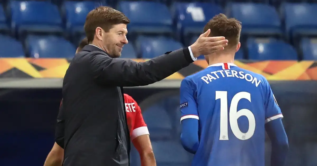 Steven Gerrard and Nathan Patterson