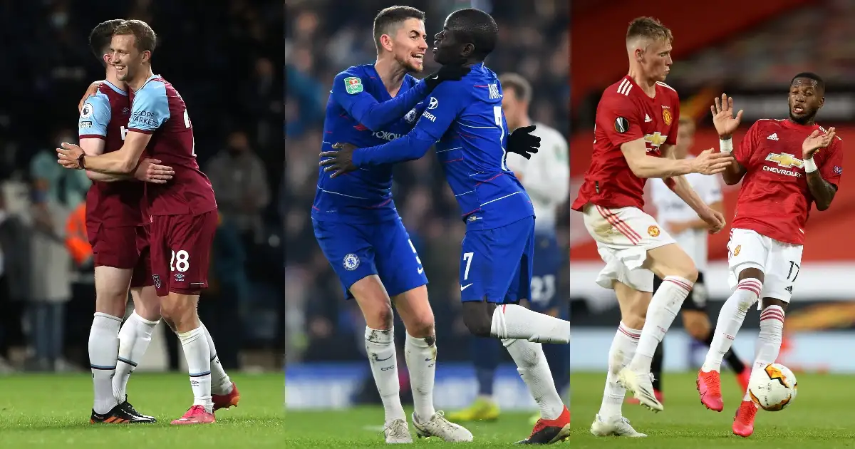 Soucek Rice Kante Jorginho McTominay Fred