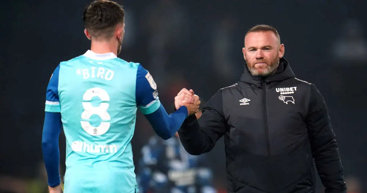 Derby manager Wayne Rooney