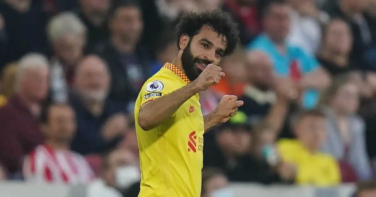 Mo Salah scores for Liverpool v Brentford