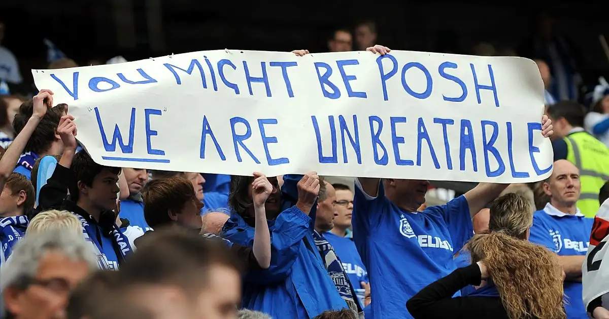 Huddersfield fans during 2011 play-off final v Peterborough