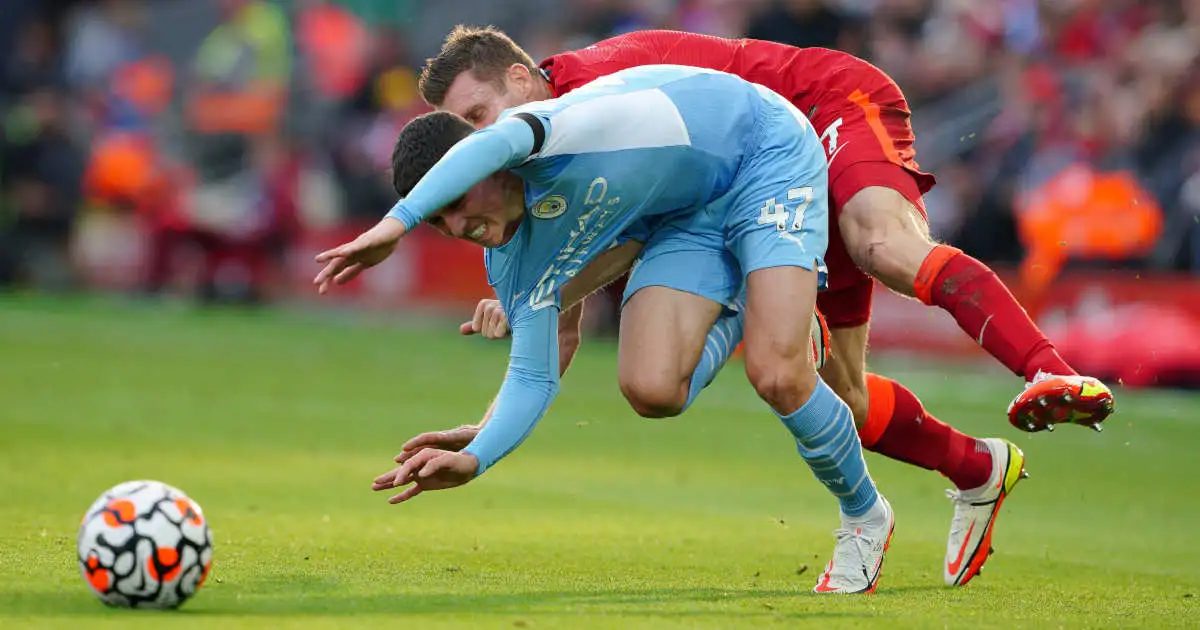 Liverpool vs Manchester City in the Premier League