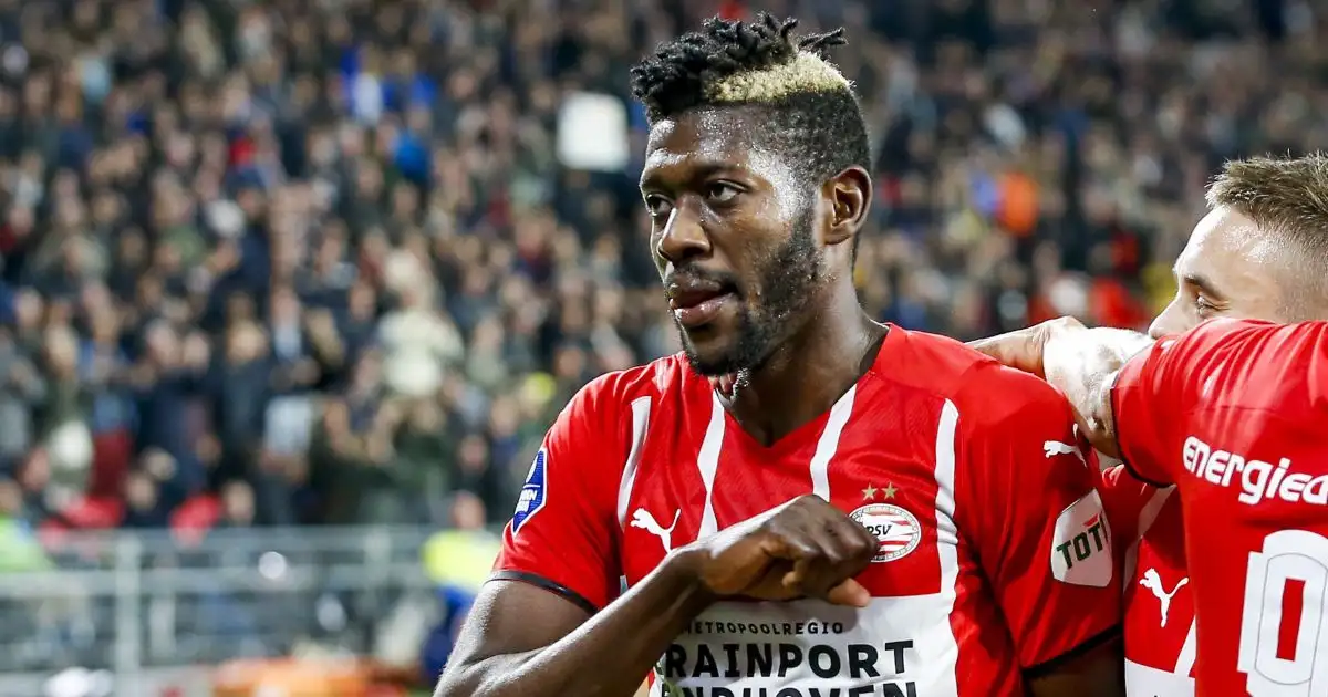 PSV midfielder Ibrahim Sangare celebrates