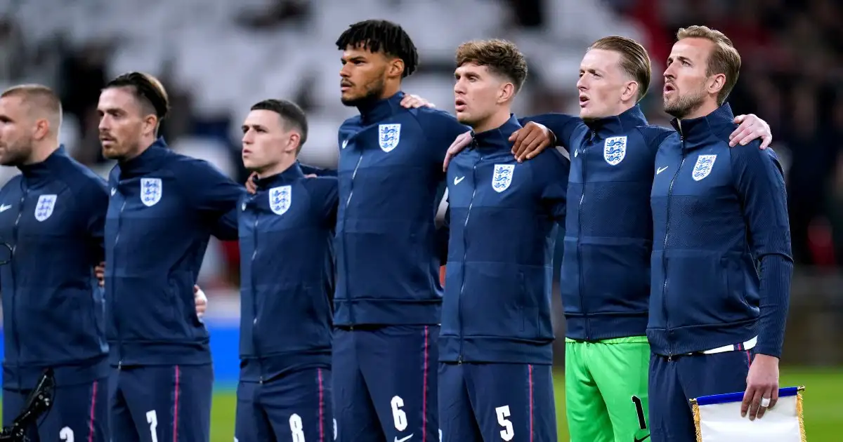England line up ahead of the Hungary draw