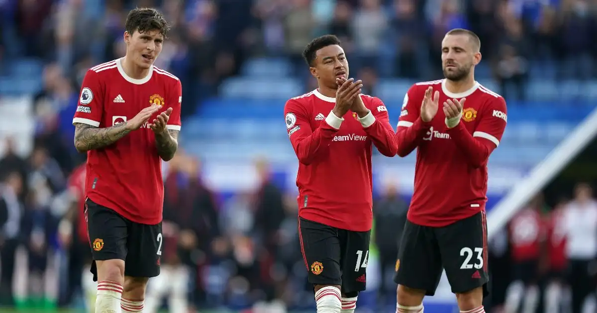 Man Utd players against Leicester