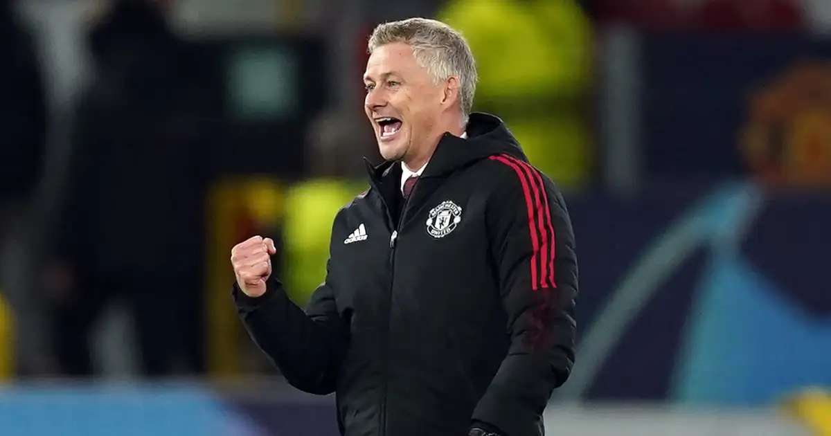 Solskjaer celebrates for Man United