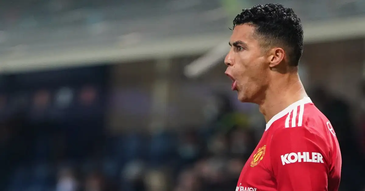 Ronaldo celebrates Manchester United goal