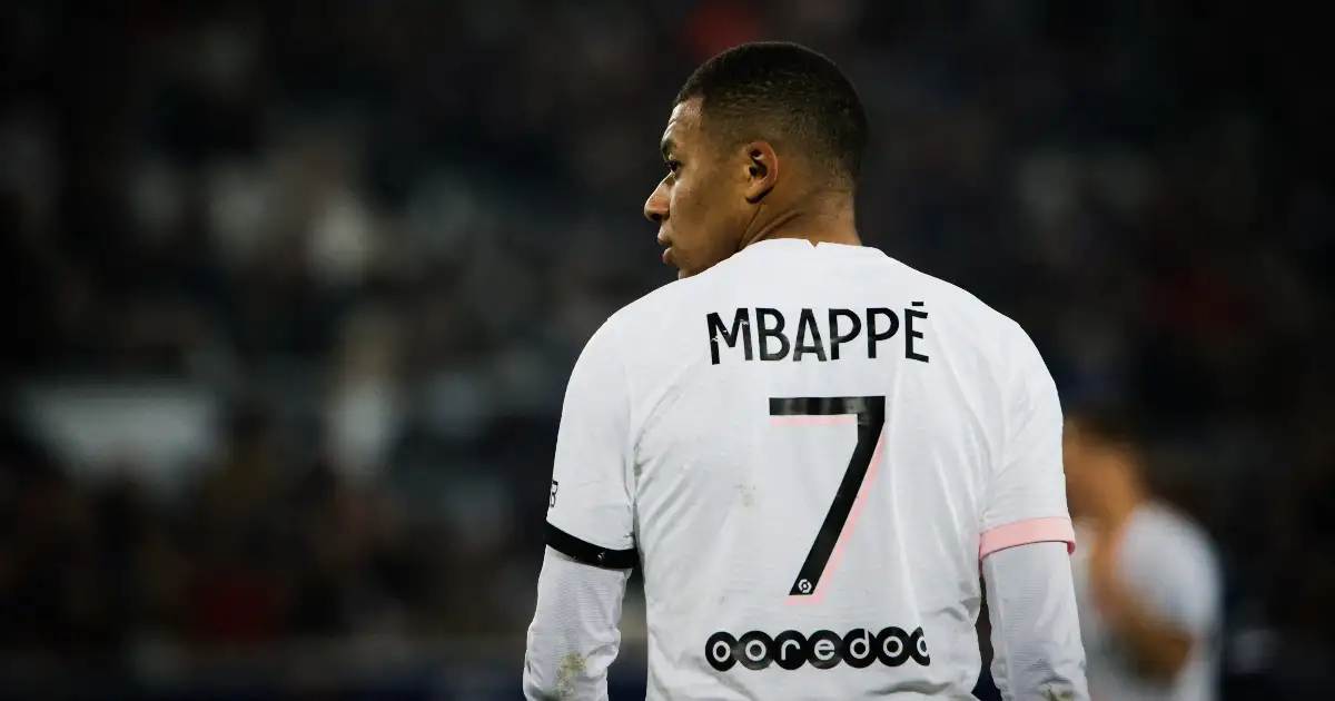 Kylian Mbappe during a match