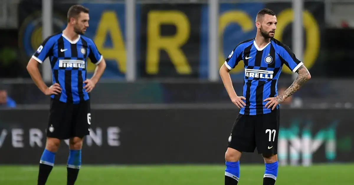 Reported Newcastle United targets Marcelo Brozovic and Stefan de Vrij during a match