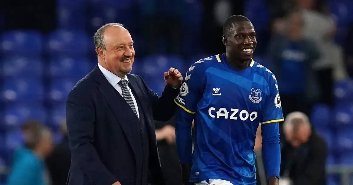 Rafael Benitez and Abdoulaye Doucoure after a match