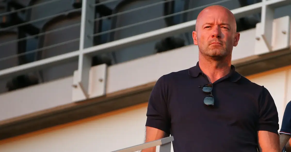 Alan Shearer watching a match from the stands
